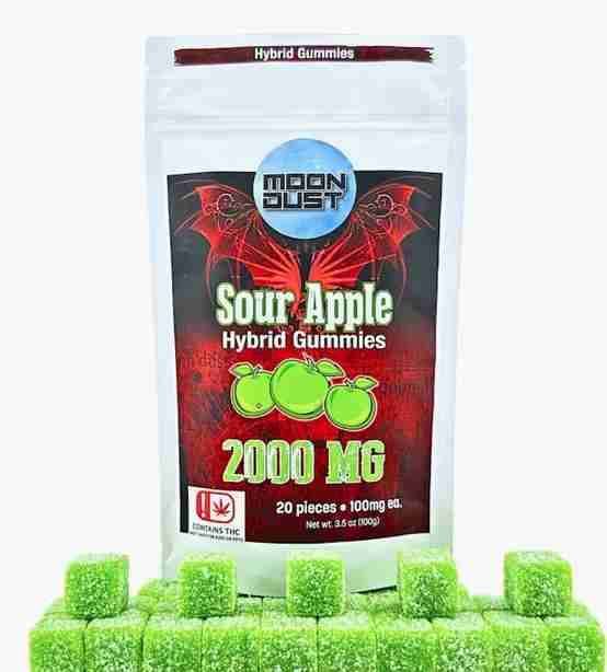 Moon Dust Sour Apple THC Gummies Valencia